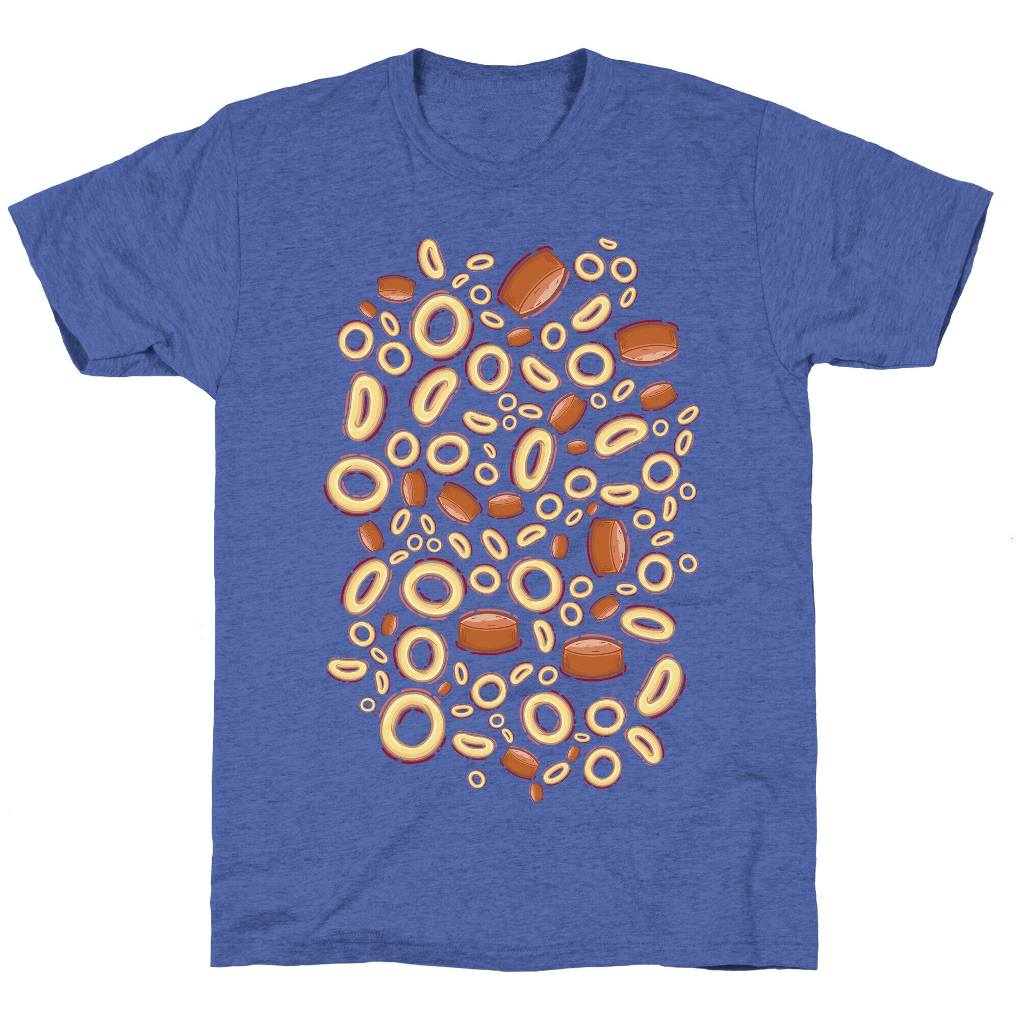 Spaghettios With Franks Pattern Unisex Triblend Tee